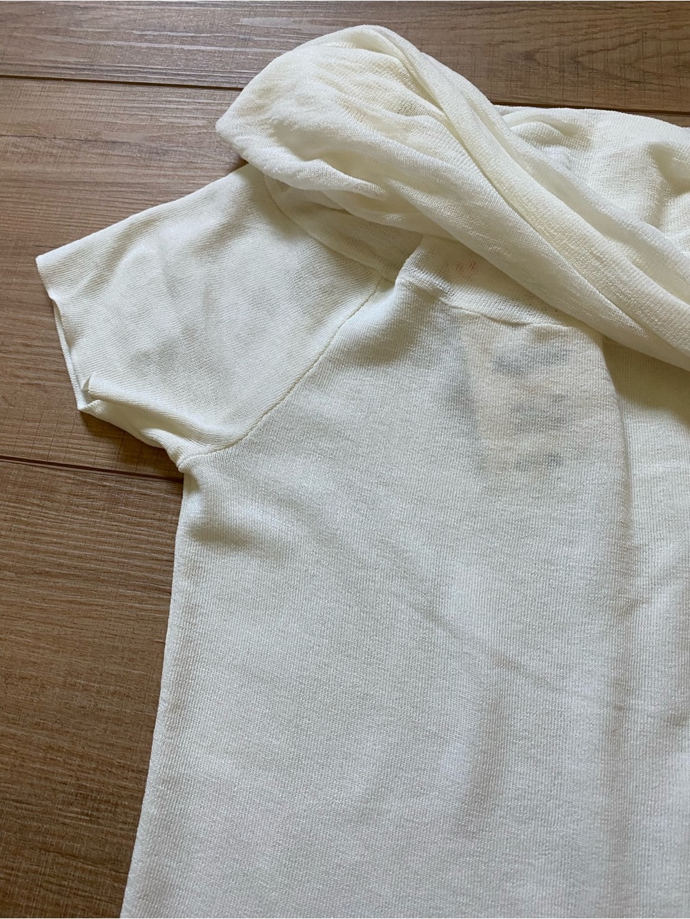 Zara Cream Off-Shoulder Draped Top - NWT - Picture 2 of 3